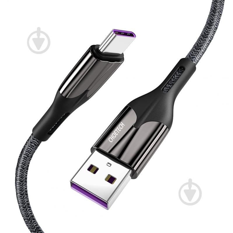 Кабель Choetech USB 2.0, USB-A/USB-С 1,2 м black (AC0013-BK) - фото 1 Кабель Choetech USB 2.0, USB-A/USB-С 1,2 м black (AC0013-BK) - фото 1