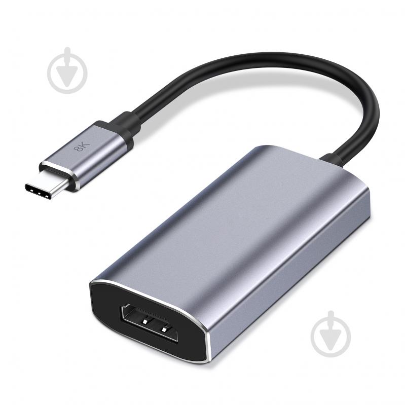 Адаптер Choetech USB-C на HDMI, 8К 60 Гц 0,11 м grey (HUB-H16-GY) - фото 1