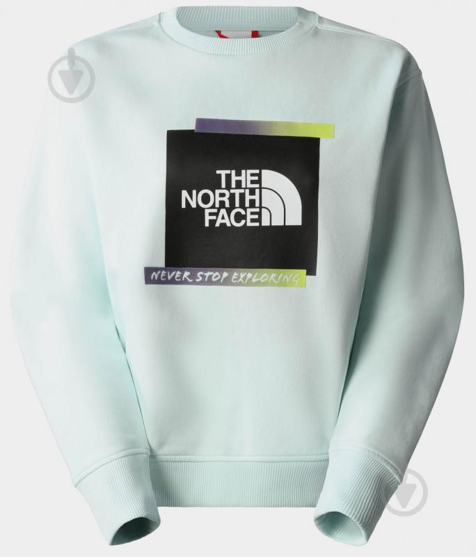 Свитшот THE NORTH FACE W ES GRAPHIC CREW NF0A83FILV51 р.S бирюзовый - фото 1