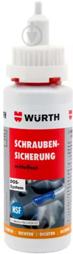 Герметик WURTH стопорний середньої міцності DOS-S 0893243250 синій 250 г - фото 1
