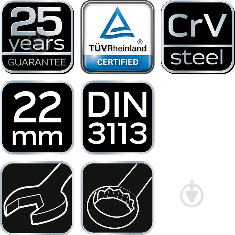 Ключ комбинированный Neo 09-722 - фото 2 Ключ комбинированный Neo 09-722 - фото 2