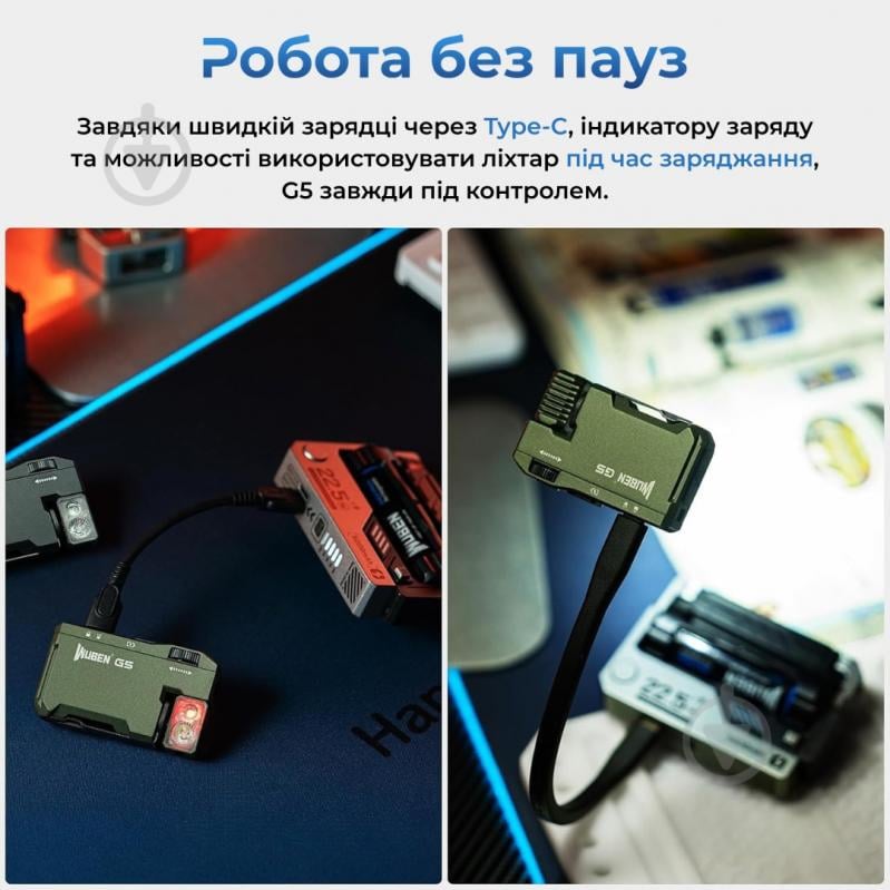 Ліхтарик кишеньковий Wuben G5, 82 м, 65 год, RGB на 7 кольорів, магніт, 450 мА·г, EDC, ультракомпактний Зелений 400 Lm - фото 14 Ліхтарик кишеньковий Wuben G5, 82 м, 65 год, RGB на 7 кольорів, магніт, 450 мА·г, EDC, ультракомпактний Зелений 400 Lm - фото 14