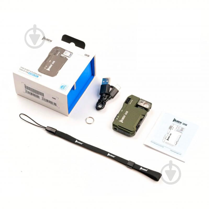 Ліхтарик кишеньковий Wuben G5, 82 м, 65 год, RGB на 7 кольорів, магніт, 450 мА·г, EDC, ультракомпактний Зелений 400 Lm - фото 19 Ліхтарик кишеньковий Wuben G5, 82 м, 65 год, RGB на 7 кольорів, магніт, 450 мА·г, EDC, ультракомпактний Зелений 400 Lm - фото 19