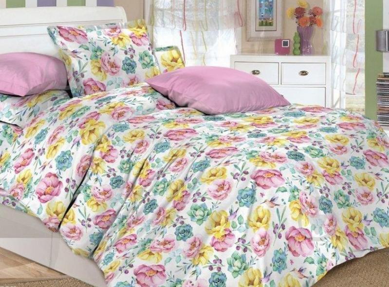 Комплект постельного белья 1.5 Колибри розовый Ecotton - фото 1