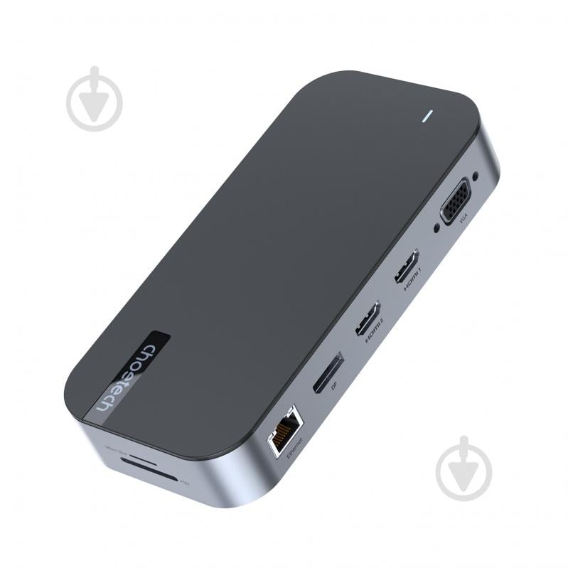 Док-станция Choetech USB-C 15-в-1, алюминий - фото 2