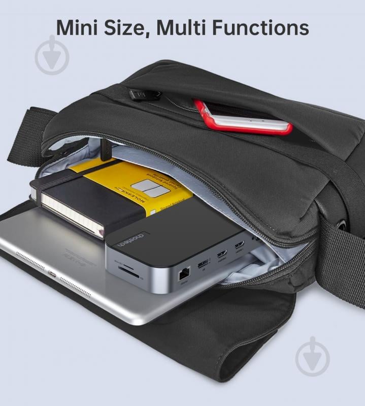 Док-станция Choetech USB-C 15-в-1, алюминий - фото 8