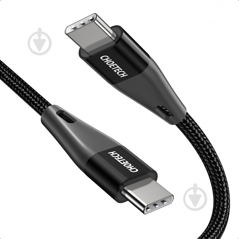 Кабель Choetech USB 2.0 USB Type-C, 60 ватт 2 м black (XCC-1004-BK) - фото 1 Кабель Choetech USB 2.0 USB Type-C, 60 ватт 2 м black (XCC-1004-BK) - фото 1