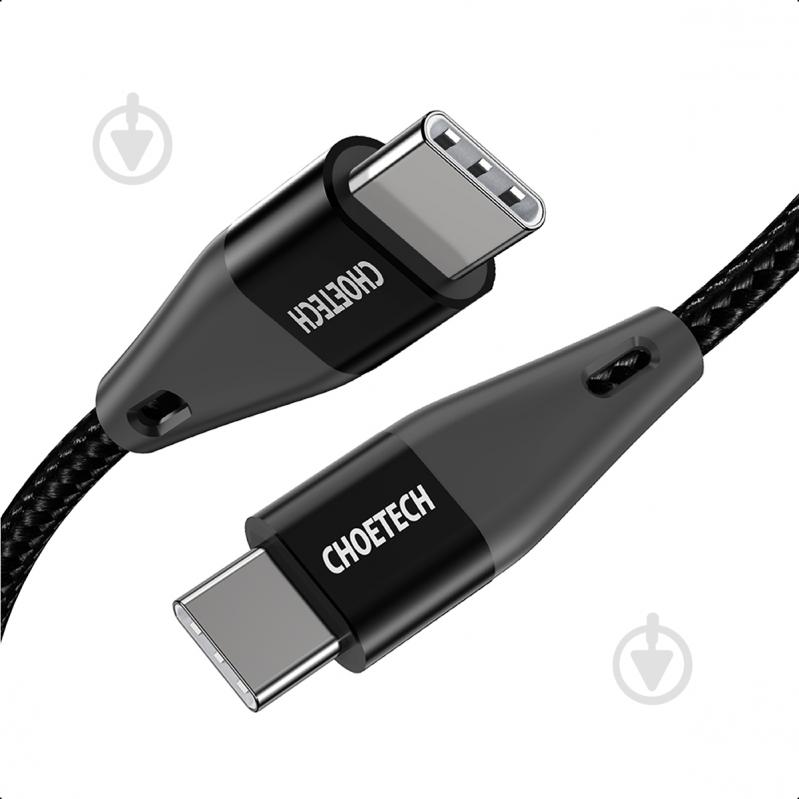 Кабель Choetech USB 2.0 USB Type-C, 60 ватт 2 м black (XCC-1004-BK) - фото 2 Кабель Choetech USB 2.0 USB Type-C, 60 ватт 2 м black (XCC-1004-BK) - фото 2