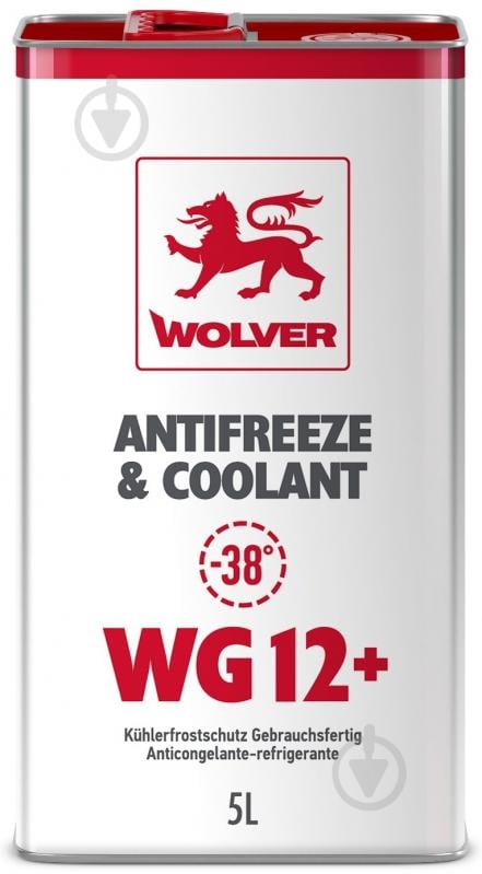 Антифриз Wolver Ready to Use WG12+ від -40 до +110 5 л червоний - фото 1