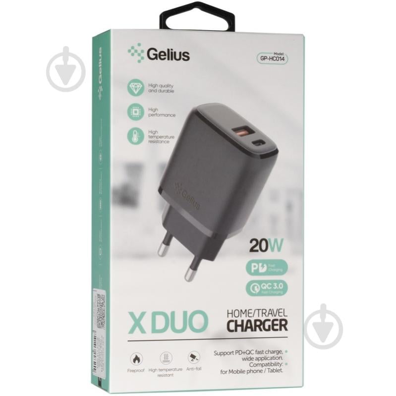 Зарядний пристрій Gelius Pro X-Duo GP-HC014 USB / Type-C QC3.0 / PD20W Black (2099900851827) - фото 7