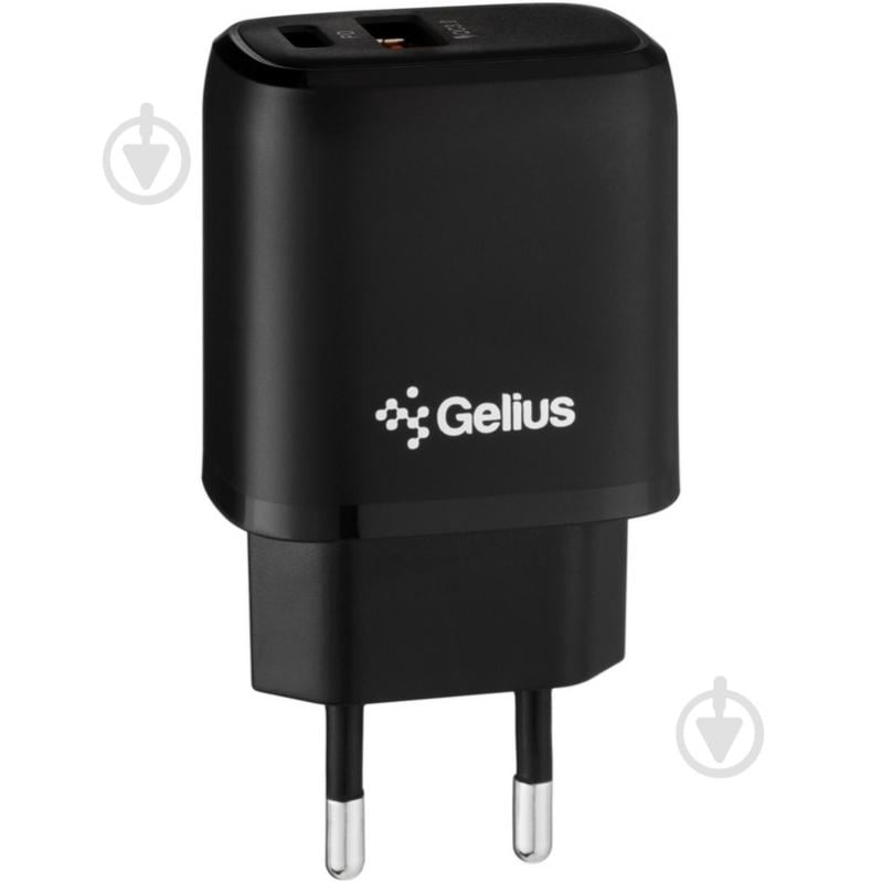 Зарядний пристрій Gelius Pro X-Duo GP-HC014 USB / Type-C QC3.0 / PD20W Black (2099900851827) - фото 1