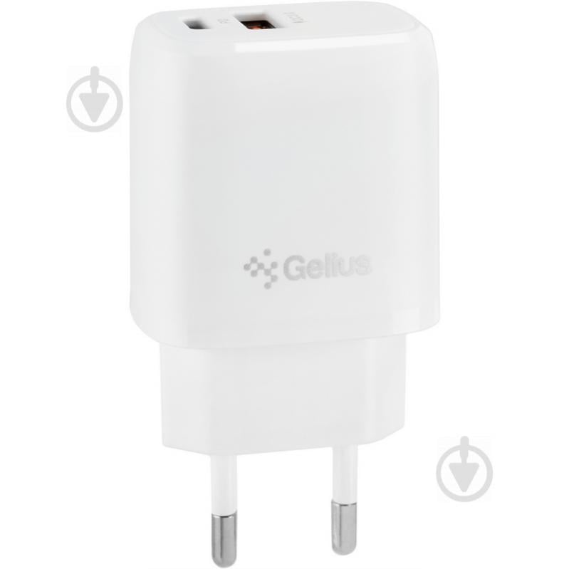 Зарядний пристрій Gelius Pro X-Duo GP-HC014 USB / Type-C QC3.0 / PD20W White (2099900851834) - фото 1