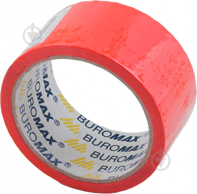 Клейка стрічка 48 мм х 35 м червона BM.7007-05 Buromax - фото 1