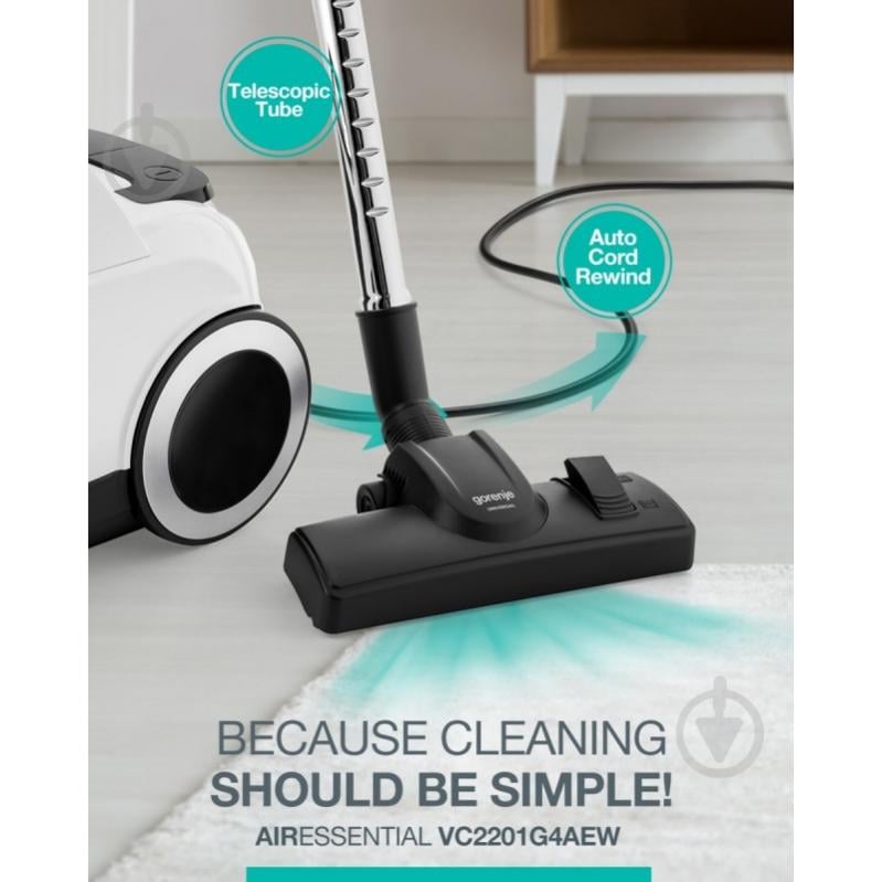 Пылесос Gorenje VC2201G4AEW black - фото 3