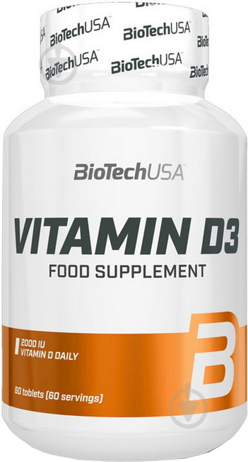 Вітаміни BioTechUSA Vitamin D3 (5999076239641) 60 шт./уп. - фото 1