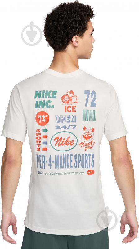 Футболка Nike NK DF TEE 3MO GFX FV8366-133 р.L бежевый - фото 2