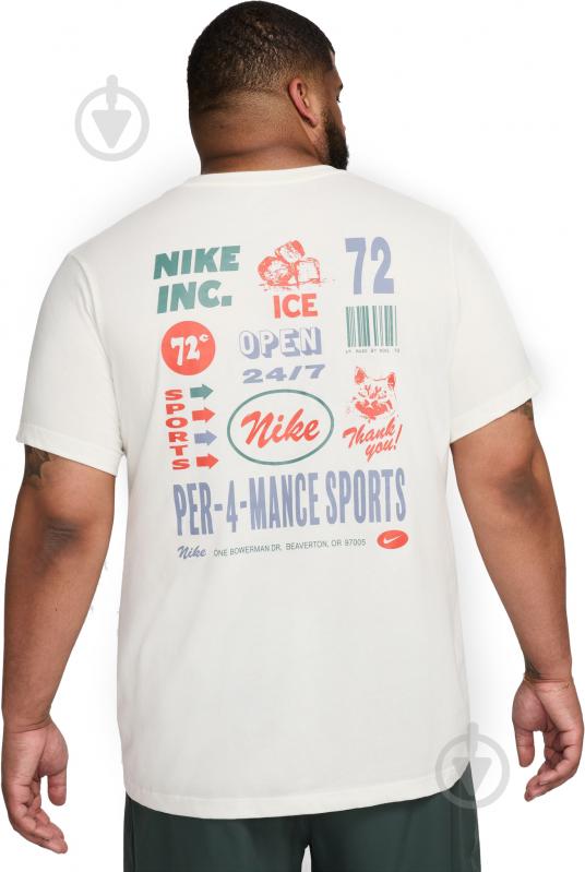 Футболка Nike NK DF TEE 3MO GFX FV8366-133 р.L бежевый - фото 6