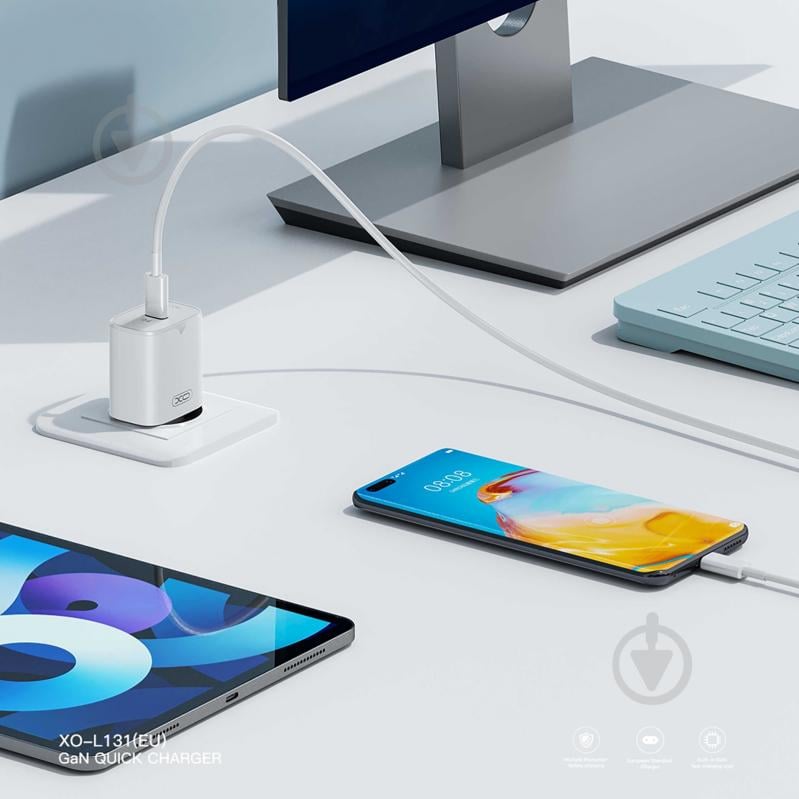 Зарядное устройство Xo L131 PD30W USB-C White - фото 4 Зарядное устройство Xo L131 PD30W USB-C White - фото 4
