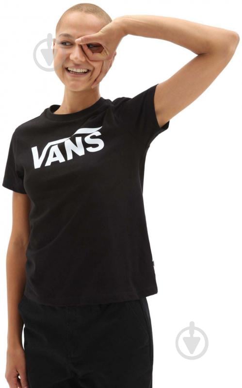 Футболка Vans WM FLYING V CREW TEE VN0A3UP4BLK р.S черный - фото 1