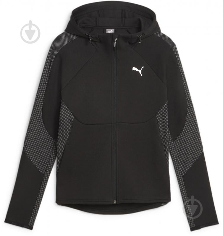 Джемпер Puma Evostripe Full-Zip Hoodie 67607301 р.XL черный - фото 1