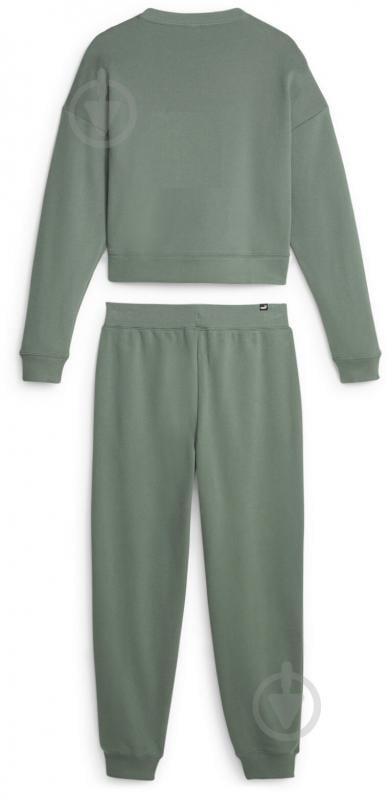 Спортивный костюм Puma Loungewear Suit TR 67608944 р.S зеленый - фото 2