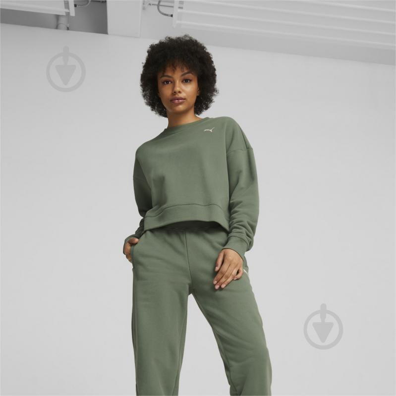 Спортивный костюм Puma Loungewear Suit TR 67608944 р.S зеленый - фото 3