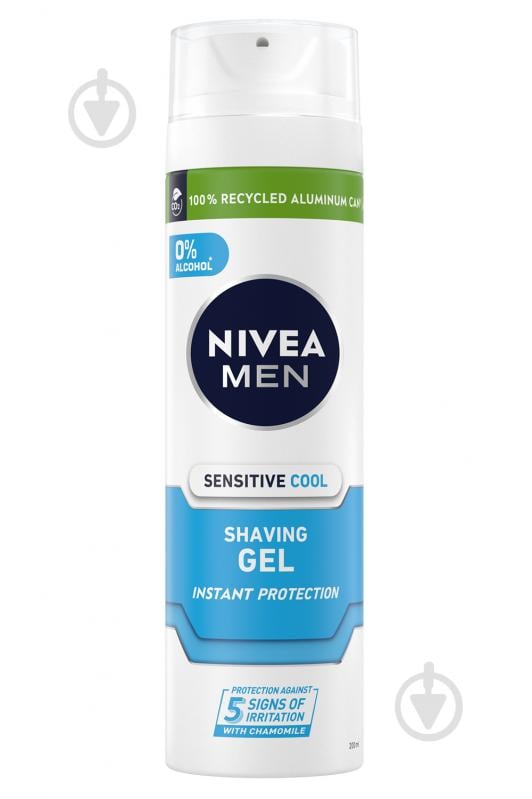 Гель для бритья Nivea MEN Instant Protection Охлаждающий для чувствительной кожи 200 мл - фото 1