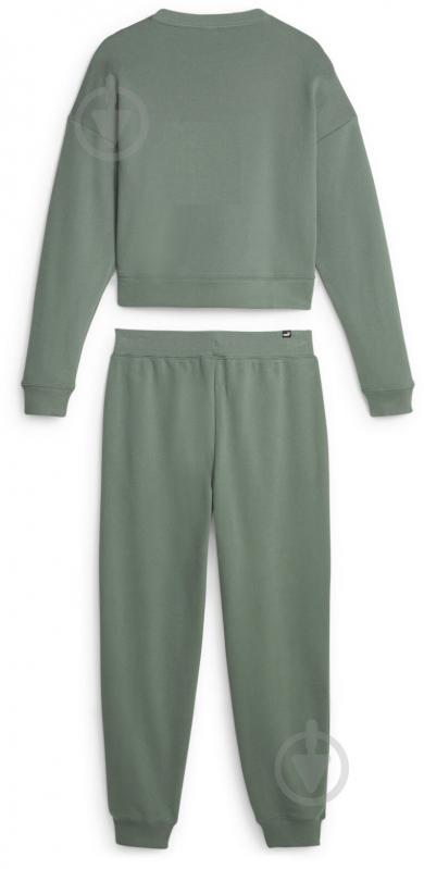 Спортивный костюм Puma Loungewear Suit TR 67608944 р.M зеленый - фото 2