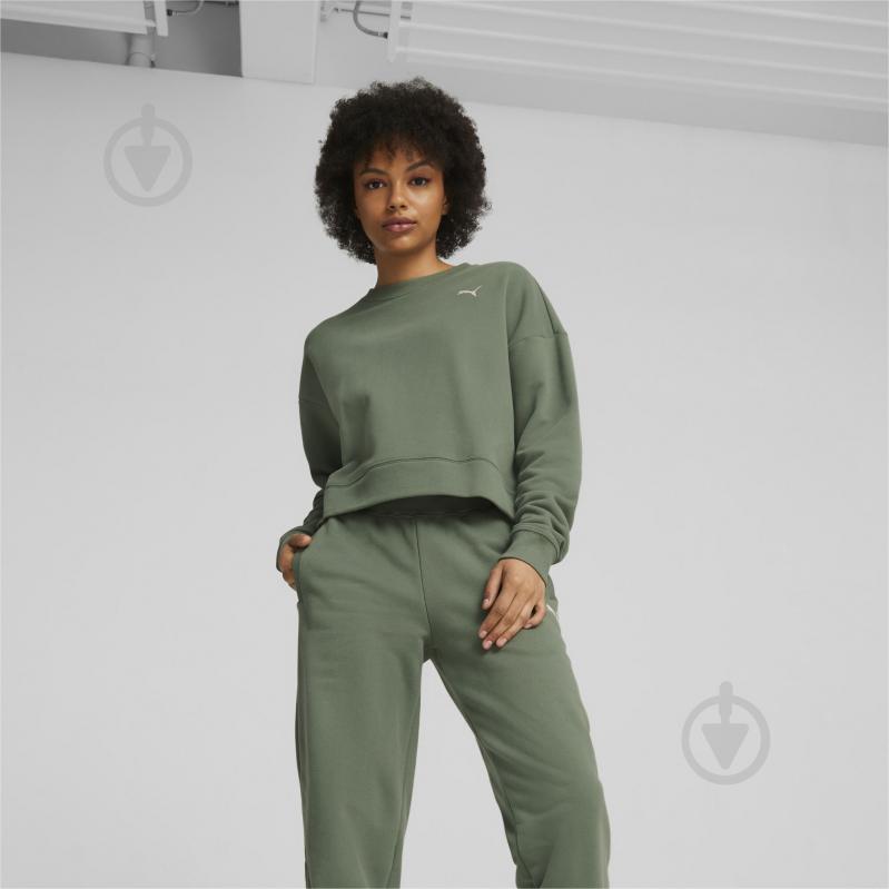 Спортивный костюм Puma Loungewear Suit TR 67608944 р.M зеленый - фото 3