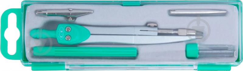 Готовальня BASIS 5 предмета зеленый ZB.5304BS-04 ZiBi - фото 1 Готовальня BASIS 5 предмета зеленый ZB.5304BS-04 ZiBi - фото 1