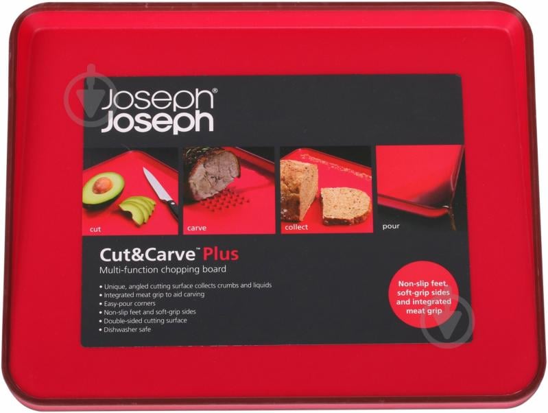 Дошка обробна Joseph Joseph Cut And Carve 29х22,5х2 см - фото 1