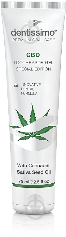 Зубна паста Dentissimo Wite Cannabis з олією насіння конопель 75 мл - фото 2