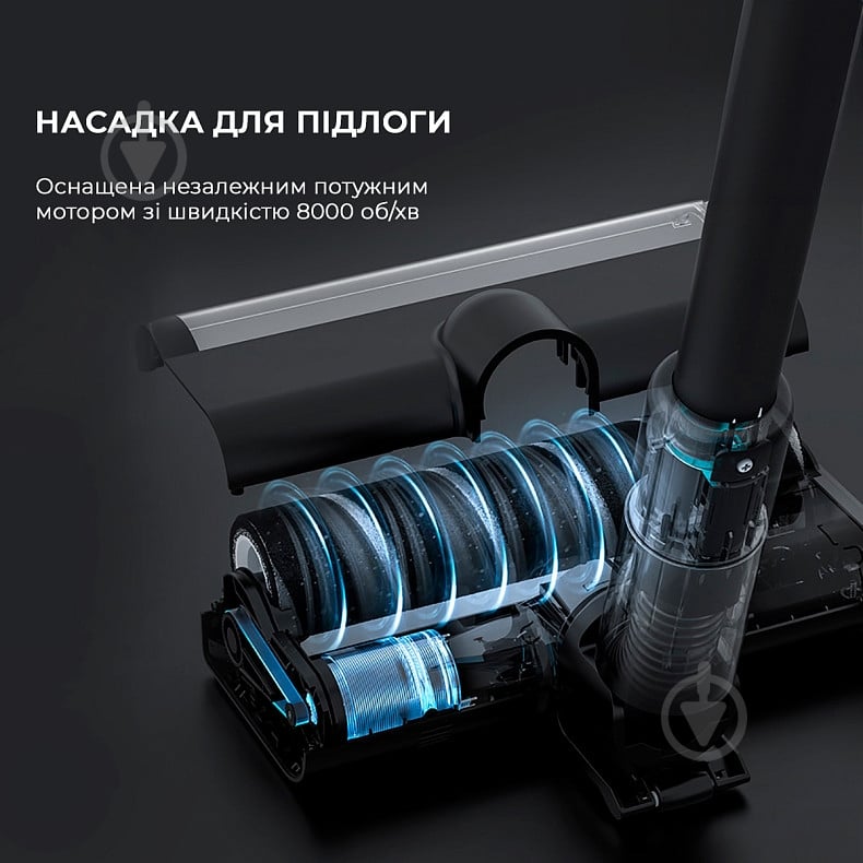 Пилосос акумуляторний Deerma DEM-T30W Station black - фото 8