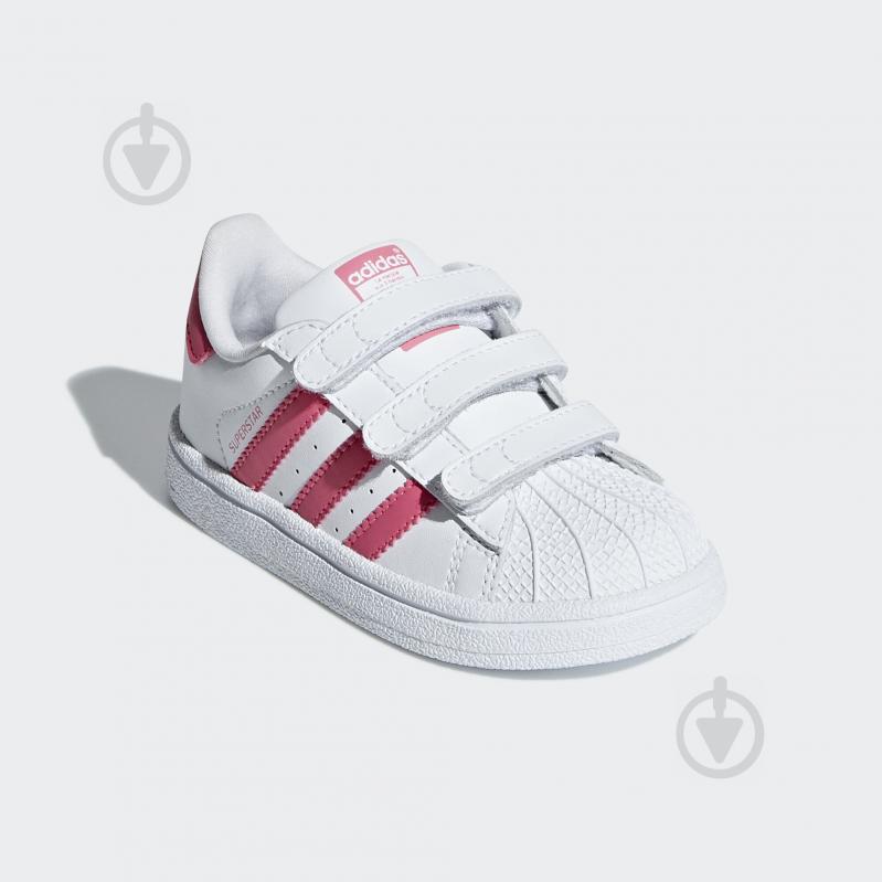 Кросівки для дівчаток демісезонні Adidas SUPERSTAR CF I CG6638 білі - фото 13