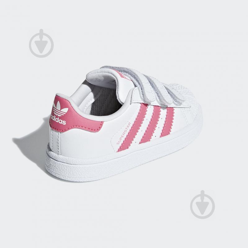 Кросівки для дівчаток демісезонні Adidas SUPERSTAR CF I CG6638 білі - фото 14