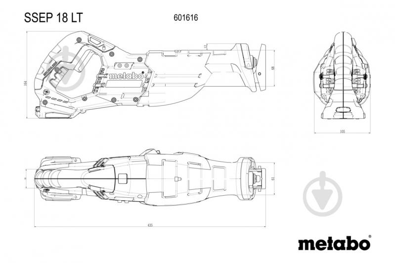 Пила сабельная Metabo SSEP 18 LT 601616850 - фото 2