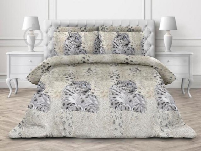 Комплект постельного белья 2.0 Снежный барс серый Ecotton - фото 1