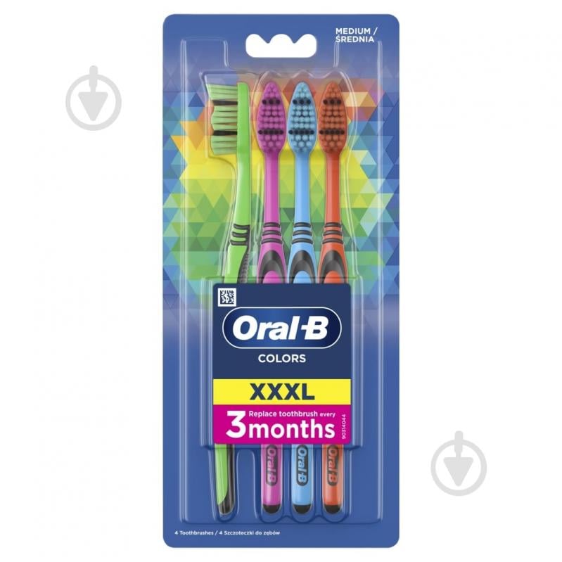 Зубная щетка Oral-B Color средней жесткости 4 шт. - фото 2