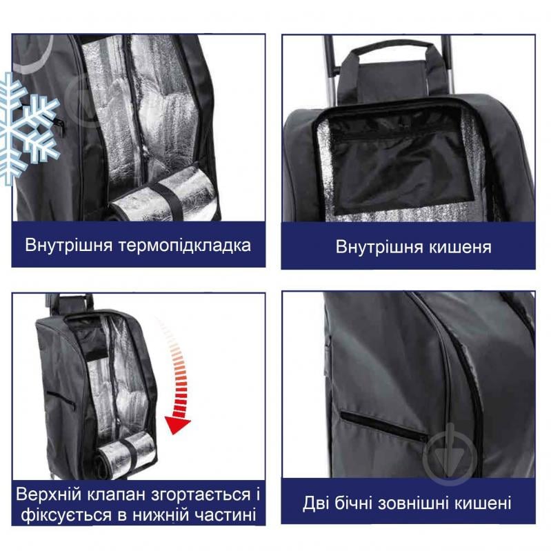 Сумка-тележка Casa Si Buddy Black (CS93077Y04S) - фото 4 Сумка-тележка Casa Si Buddy Black (CS93077Y04S) - фото 4