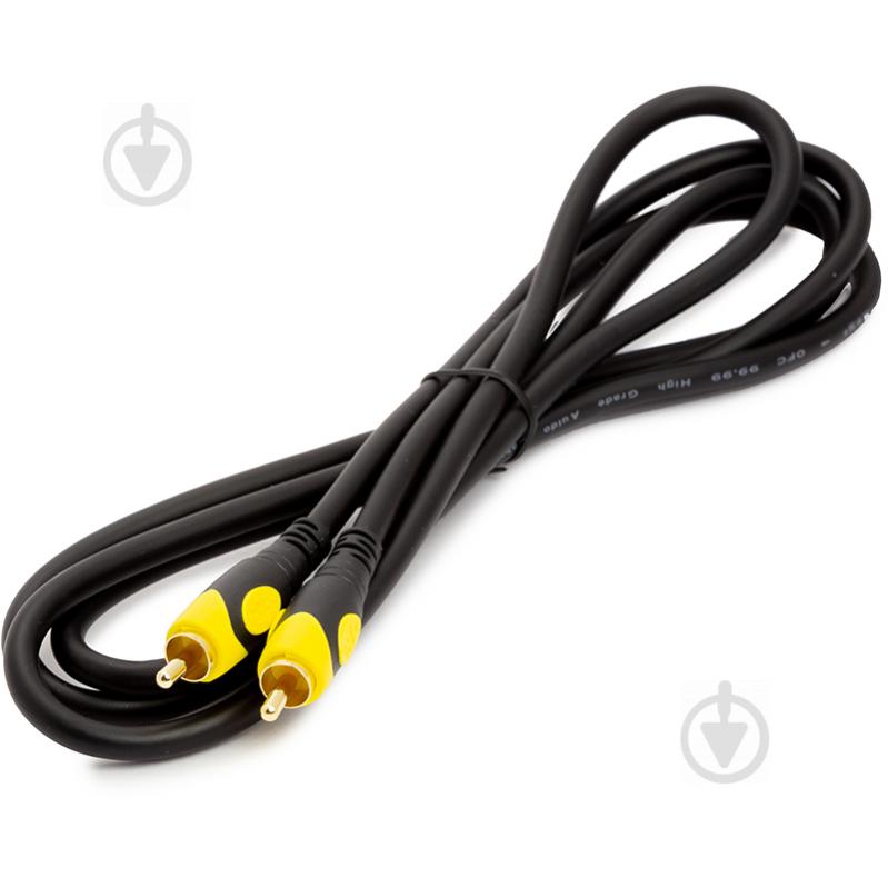 Кабель PowerPlant RCA (M) – RCA (M) 1,5 м черный с желтым (CA911721) - фото 2