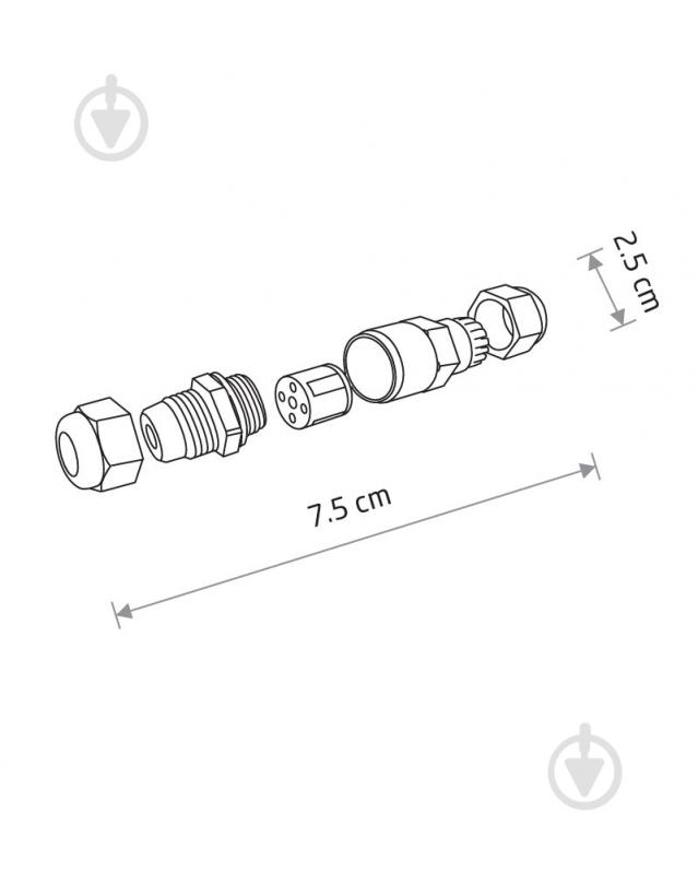 З'єднувач Nowodvorski Waterproof Connector IP68 чорний 8845 - фото 2 З'єднувач Nowodvorski Waterproof Connector IP68 чорний 8845 - фото 2