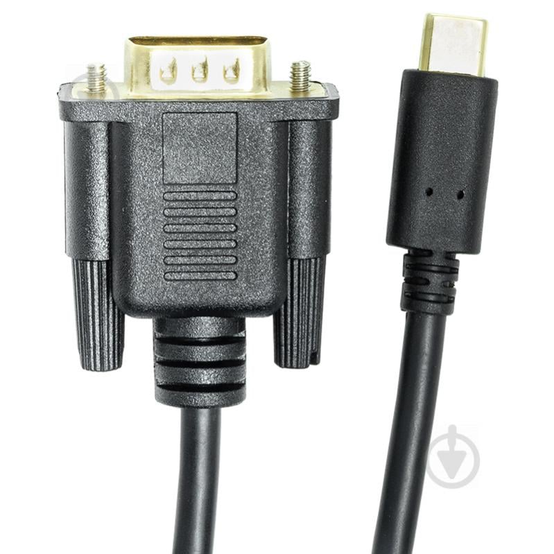 Кабель PowerPlant USB Type-C 3.1 (M) – VGA (M) 1 м чорний (CA912117) - фото 2