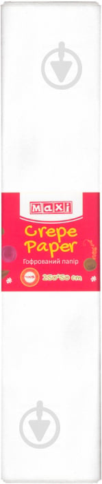 Бумага гофрированная 100% 50x250 см белый MX61616-14 Maxi - фото 1