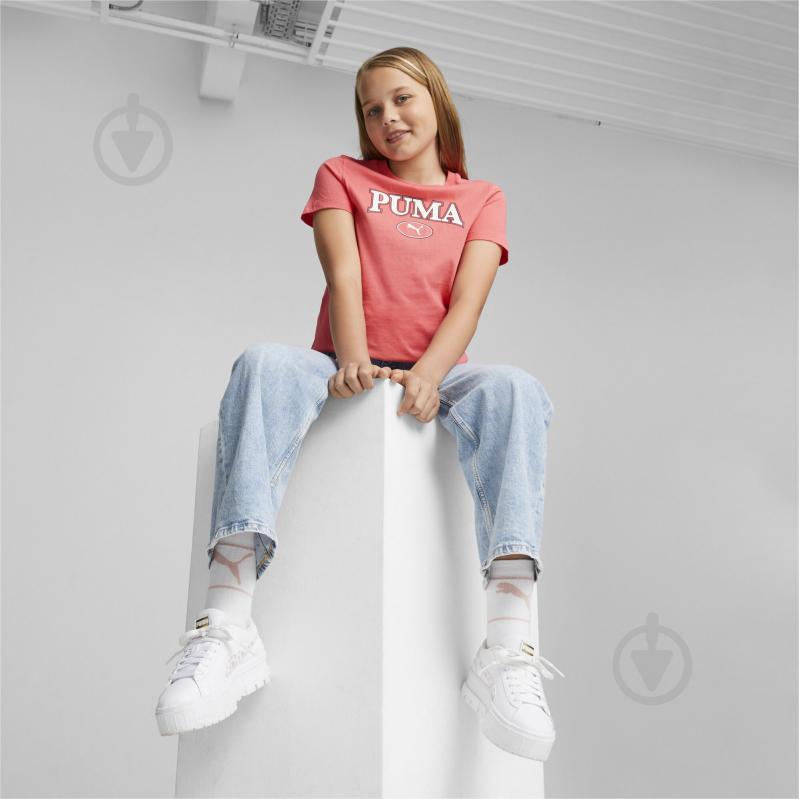 Футболка Puma PUMA SQUAD GRAPHIC TEE G 67644147 р.164 оранжевый - фото 5