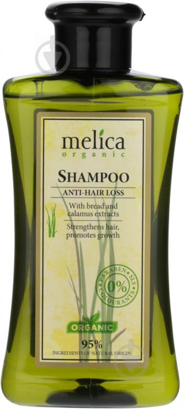 Шампунь Melica Organic с маслом Ши и экстрактом аира и ржаного солода против выпадения волос 300 мл