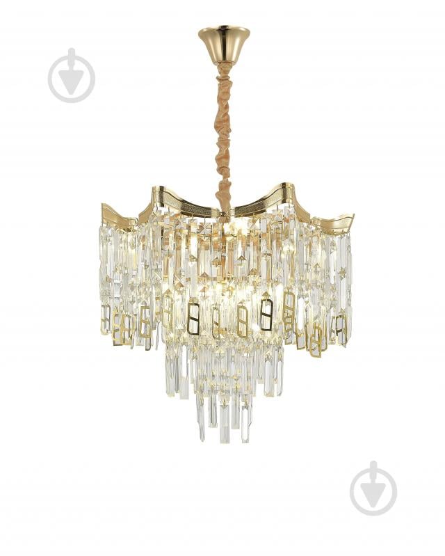 Люстра стельова Sensio Ravanta 8xE14 золото/кришталь PA-89009-500 - фото 1