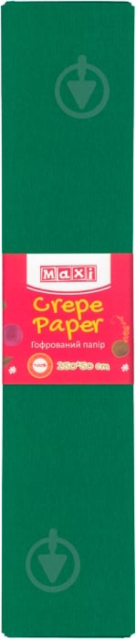 Папір гофрований 100% 50x250 см темно-зелений MX61616-49 Maxi - фото 1