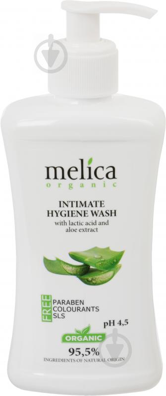 Засіб для інтимної гігієни Melica Organic з молочною кислотою та екстрактом алое 300 мл - фото 1