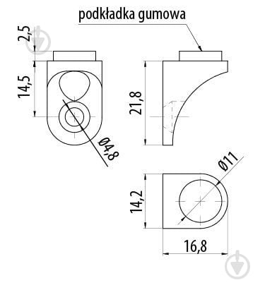 Кріплення GTV для скляної полиці CGP 20 шт. - фото 2