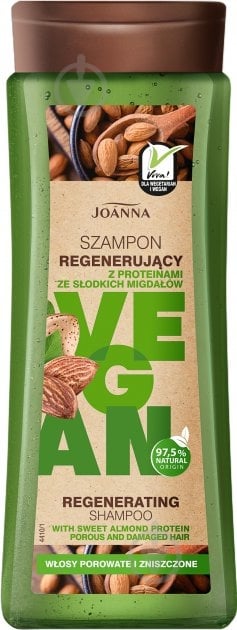 Шампунь Joanna Vegan Протеїн мигдалю 300 мл - фото 1